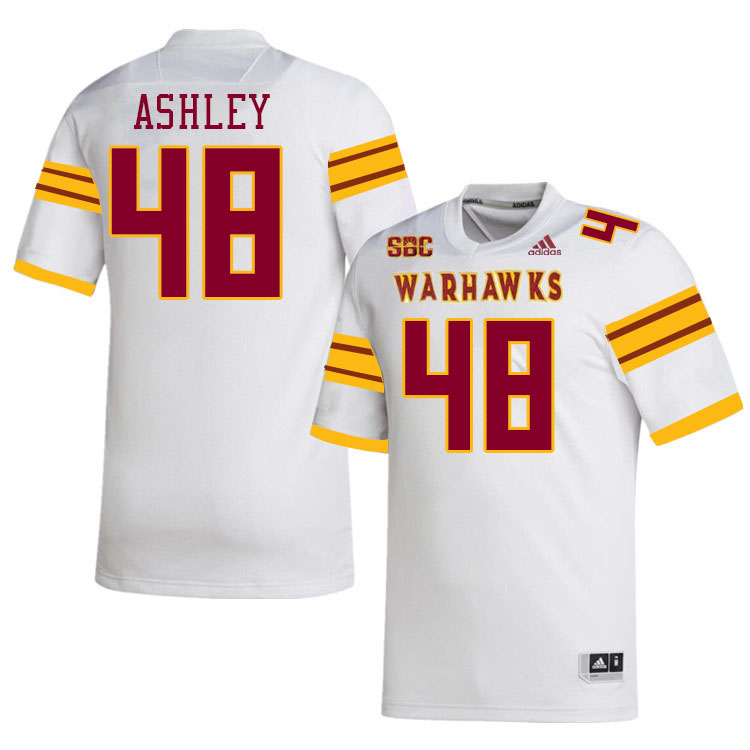 #48 Jordan Ashley Louisiana-Monroe Warhawks College Football Jerseys Stitched-White